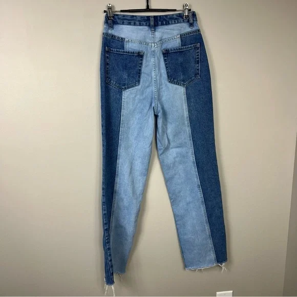 PACSUN 90's boyfriend two tone wide leg jeans Sz 26 - Picture 2 of 7